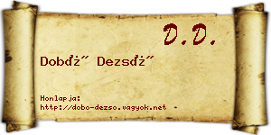 Dobó Dezső névjegykártya