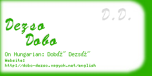 dezso dobo business card